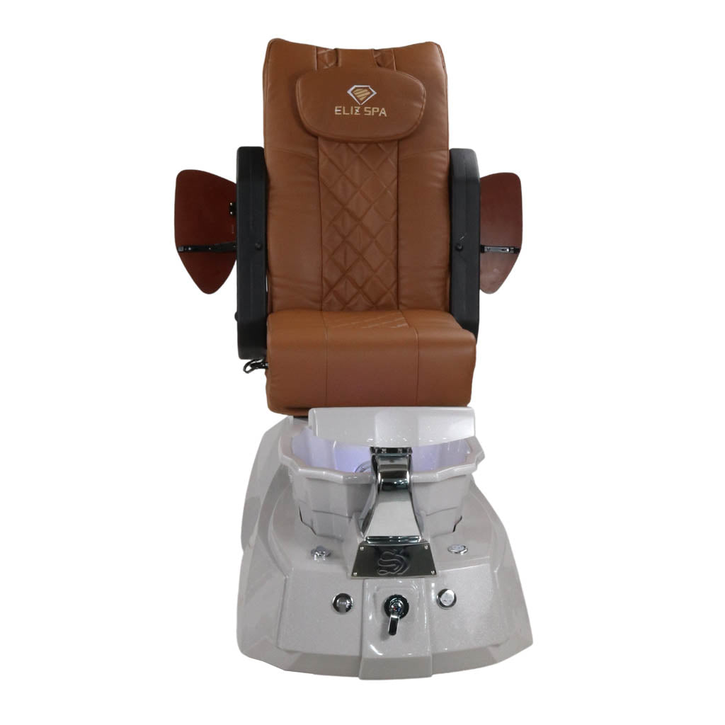 Pedicure Spa Chair - Luna (Wood | Cappuccino | Grey )