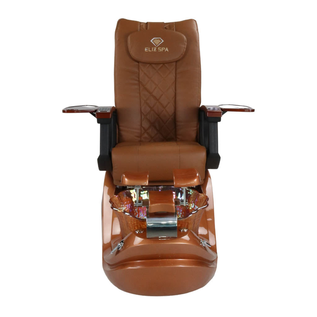 Pedicure Spa Chair - Phoenix (Wood | Cappuccino | Gold)