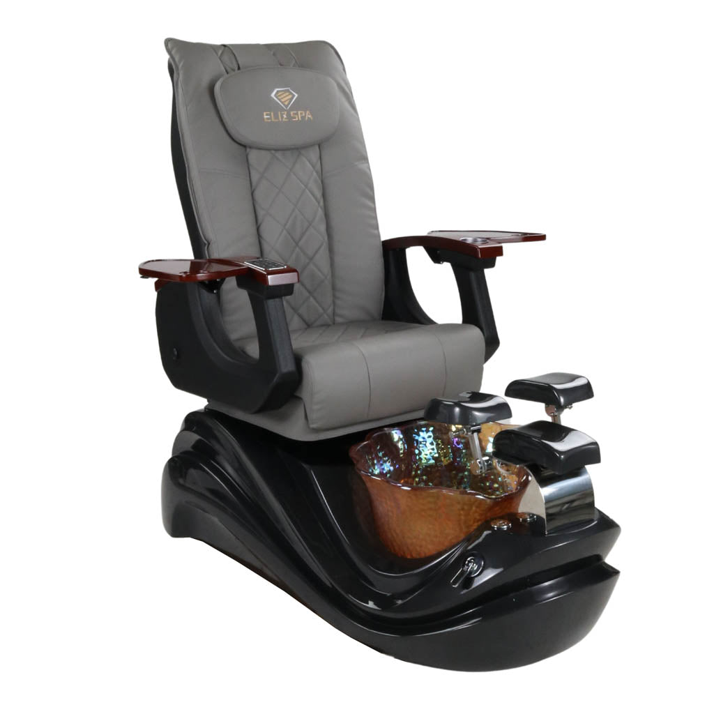 Pedicure Spa Chair - Phoenix (Wood | Grey | Black)