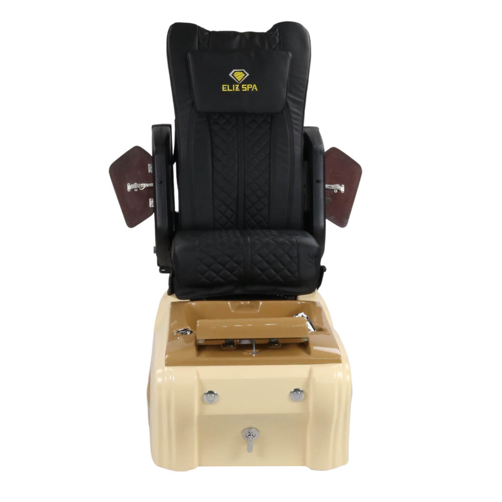 Pedicure Spa Chair - Expresso (Wood | Black | Cream)