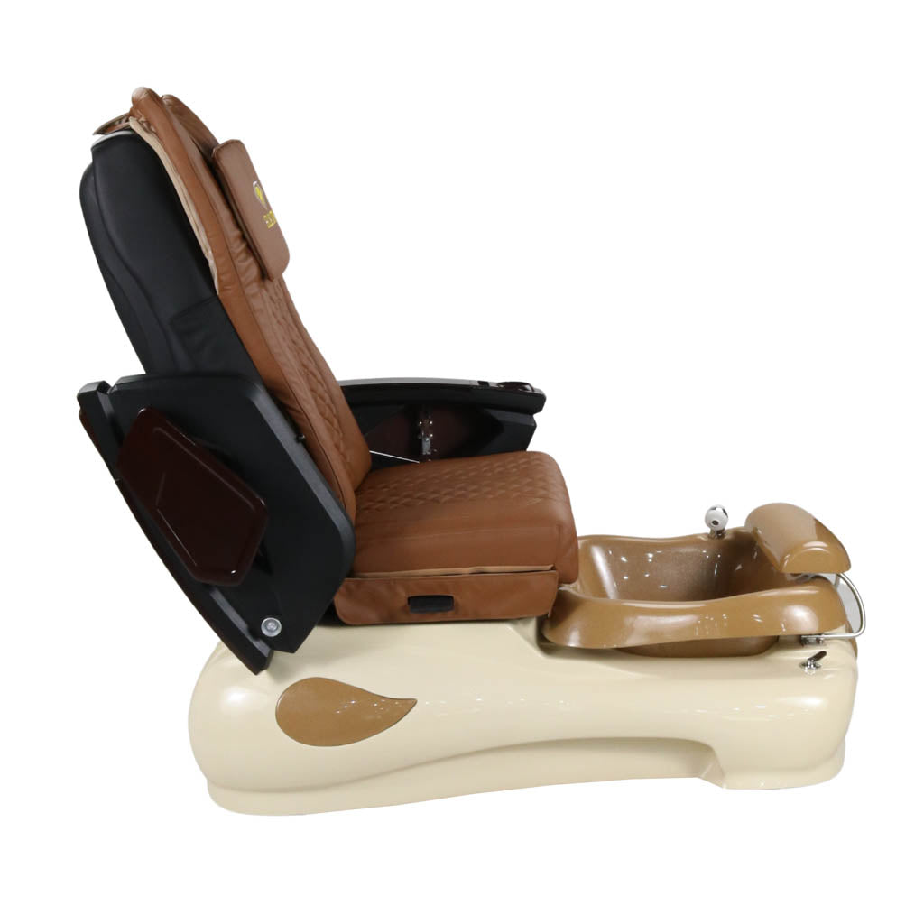 Pedicure Spa Chair - Expresso #2 (Wood | Cappuccino | Cream)