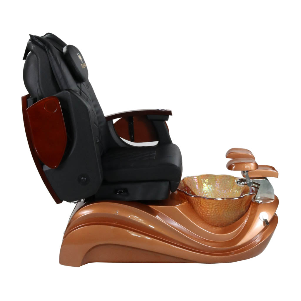 Pedicure Spa Chair - Phoenix (Wood | Black | Gold)
