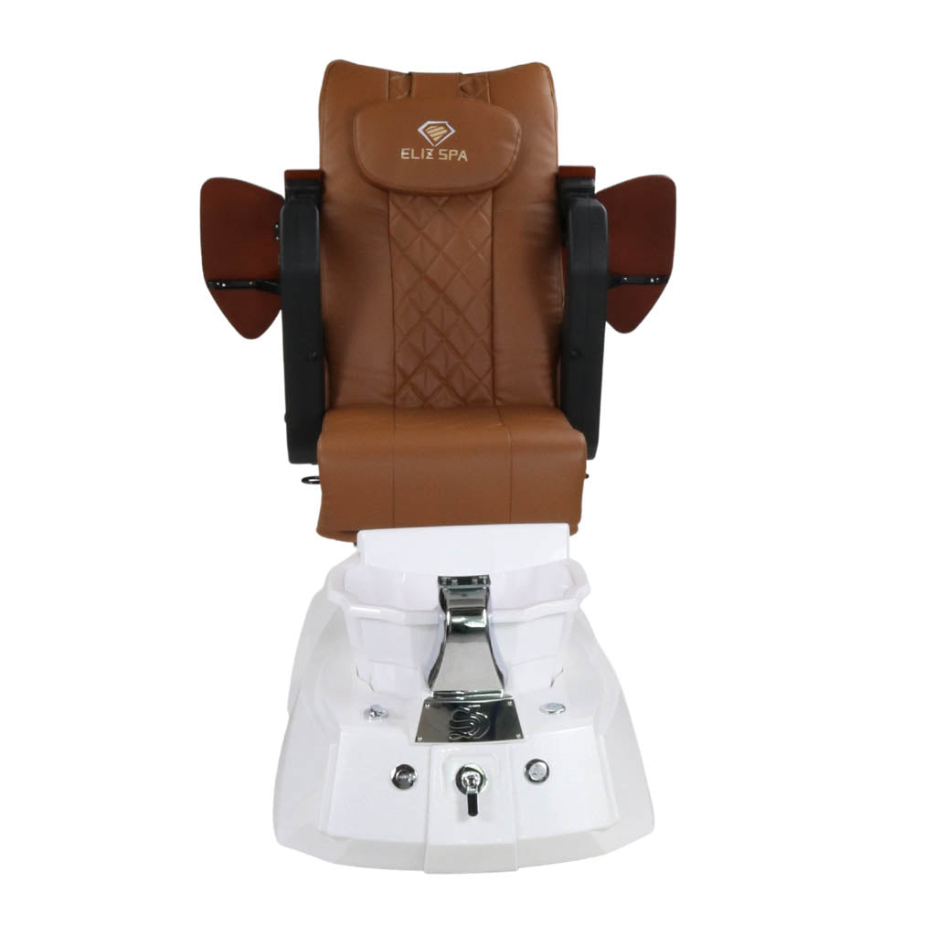Pedicure Spa Chair - Luna (Wood | Cappuccino | White)