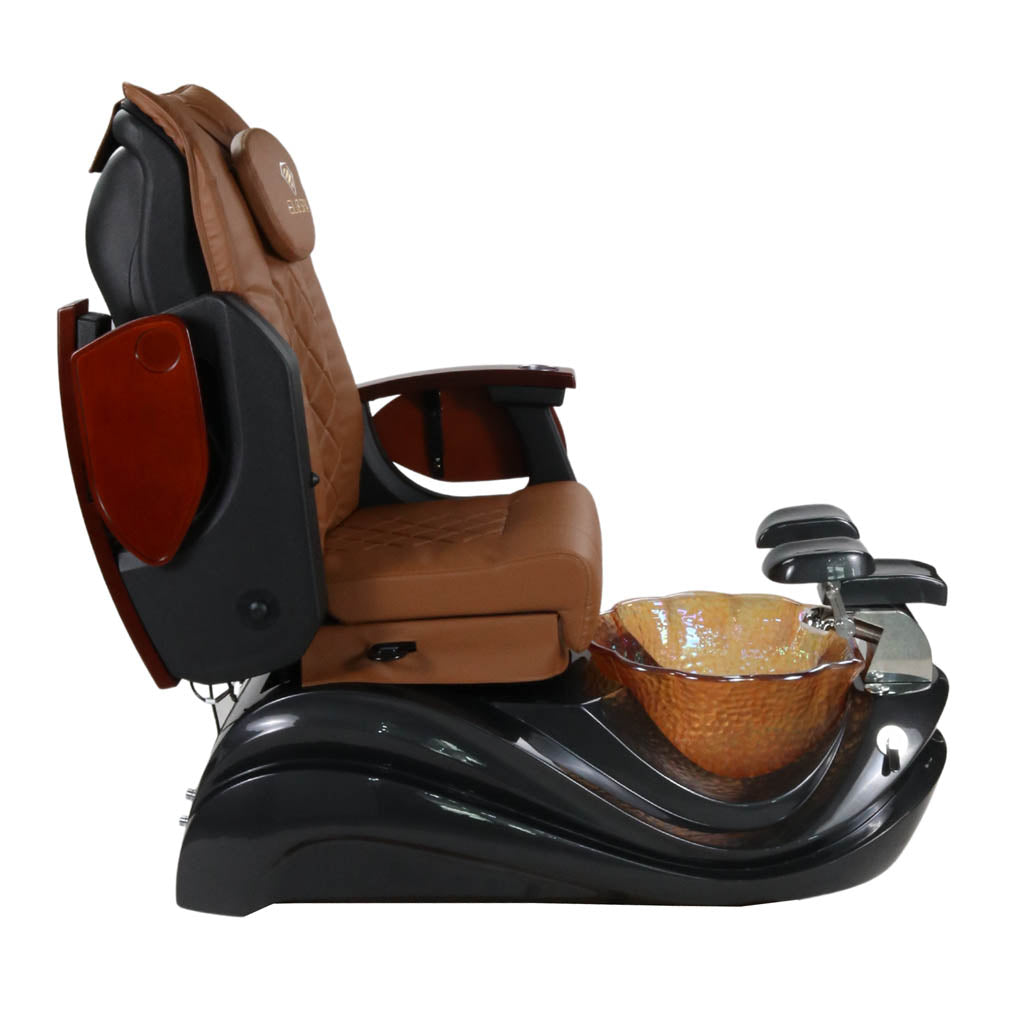 Pedicure Spa Chair - Phoenix (Wood | Cappuccino | Black)
