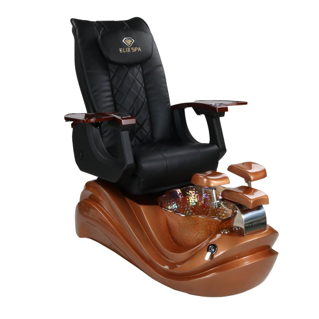 Pedicure Spa Chair - Phoenix (Wood | Black | Gold)