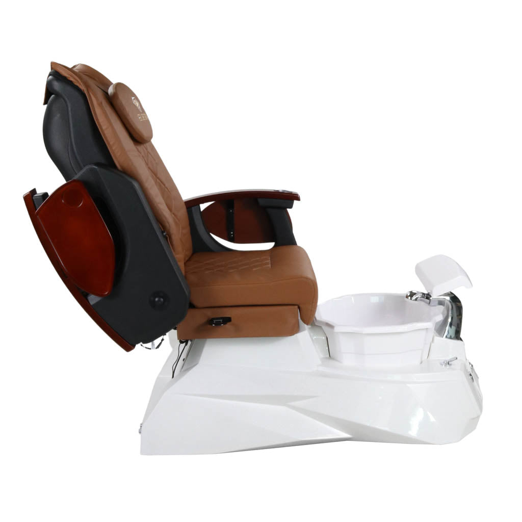 Pedicure Spa Chair - Luna (Wood | Cappuccino | White)