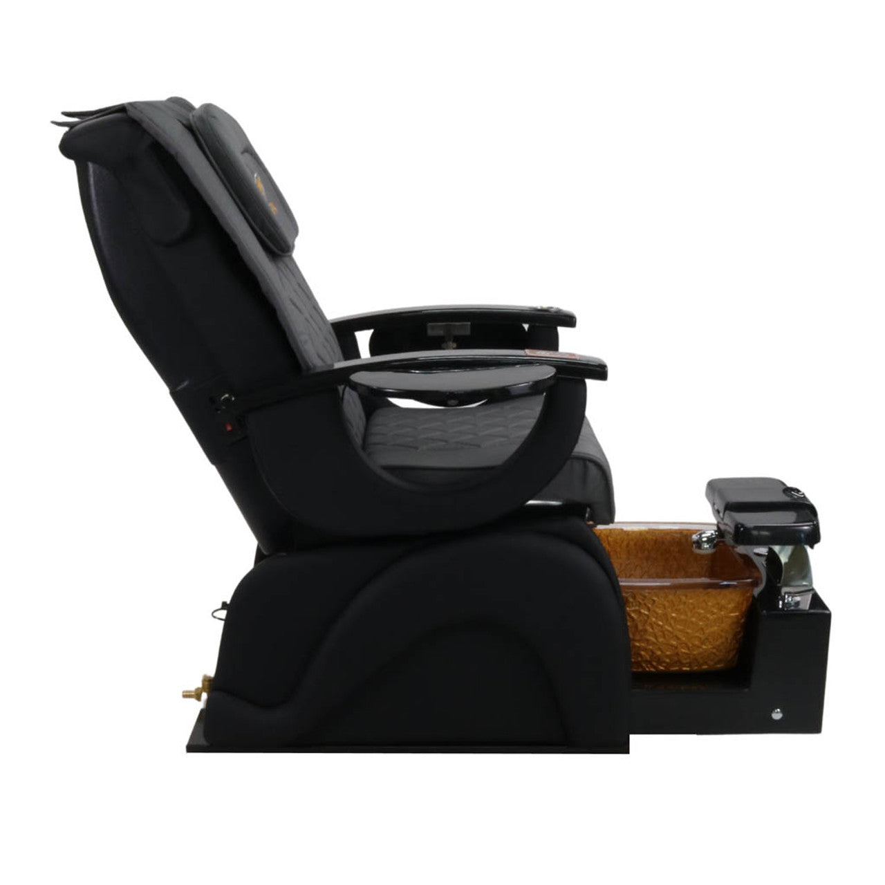 Pedicure Spa Chair - Omega Retractable (Black | Grey | Black)