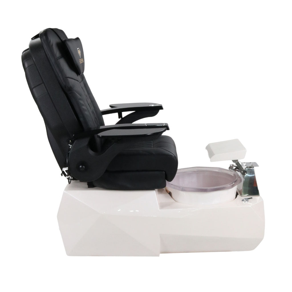 Pedicure Spa Chair - Eclipse (Black | Black | White)