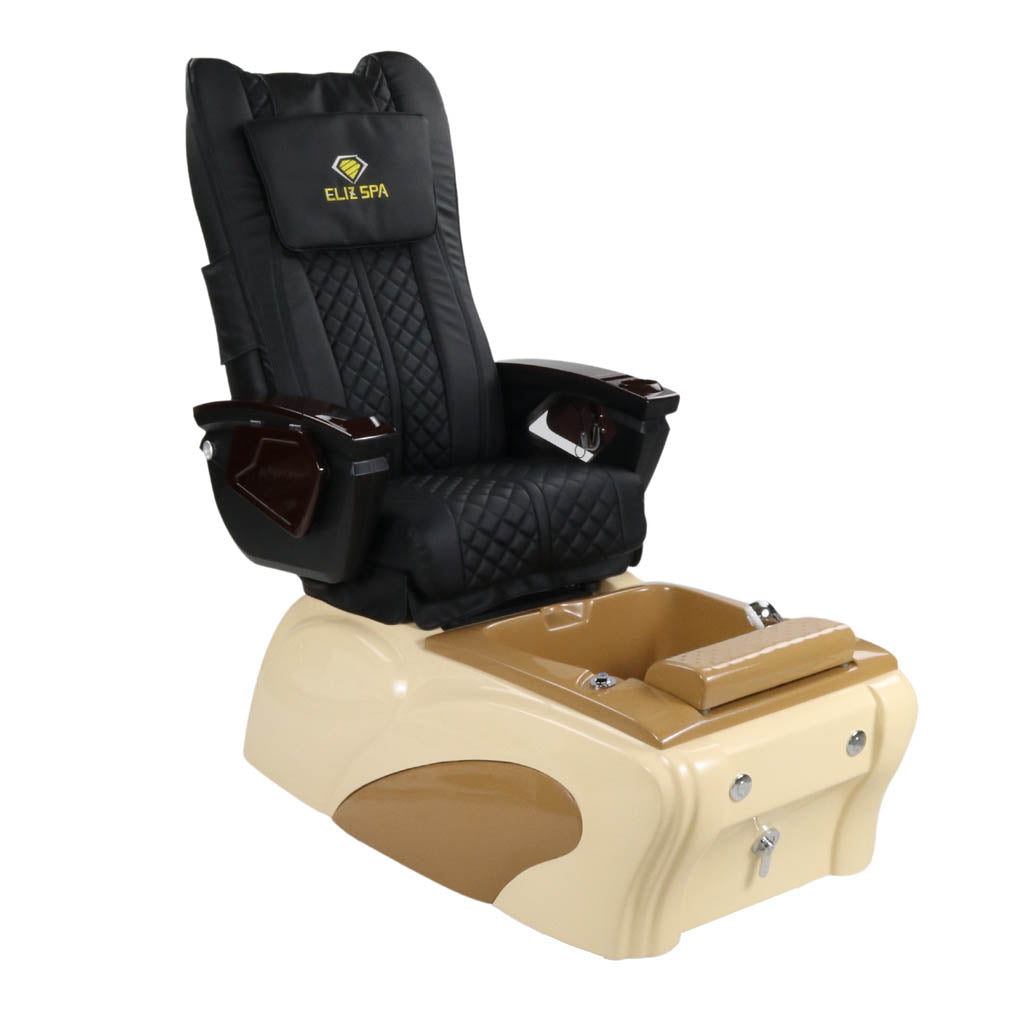 Pedicure Spa Chair - Expresso (Wood | Black | Cream)