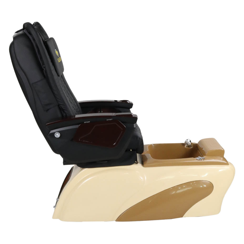 Pedicure Spa Chair - Expresso (Wood | Black | Cream)