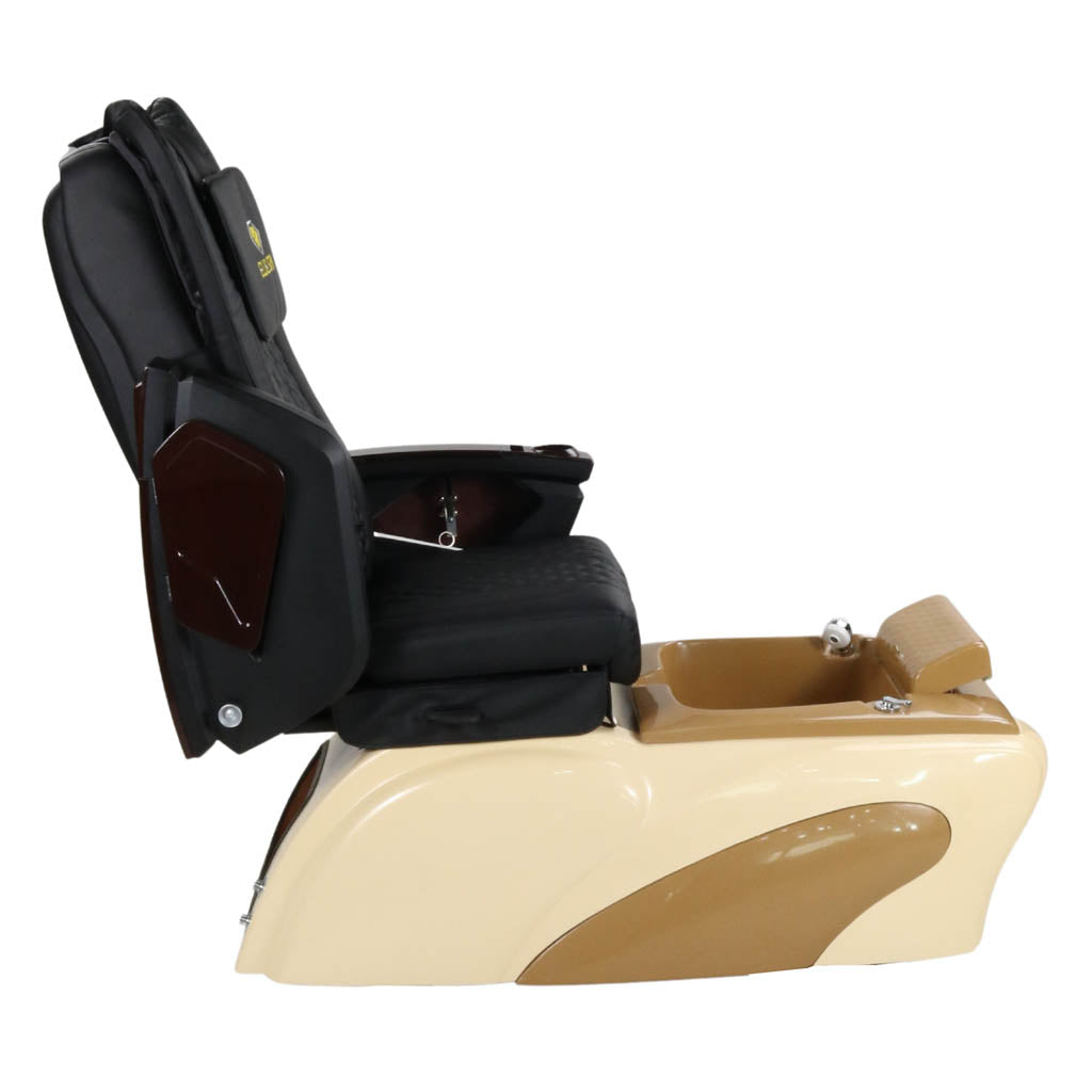 Pedicure Spa Chair - Expresso (Wood | Black | Cream)