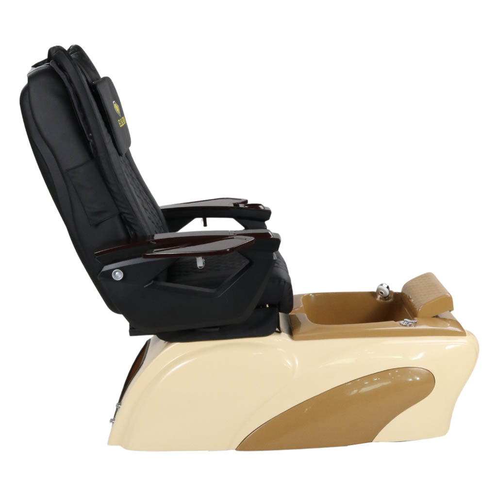 Pedicure Spa Chair - Expresso (Wood | Black | Cream)