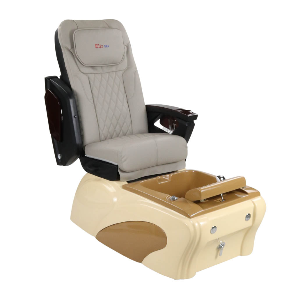 Pedicure Spa Chair - Expresso (Wood | Grey | Cream)