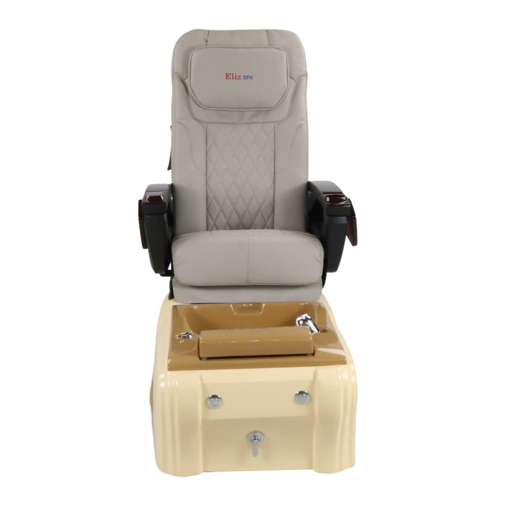 Pedicure Spa Chair - Expresso (Wood | Grey | Cream)