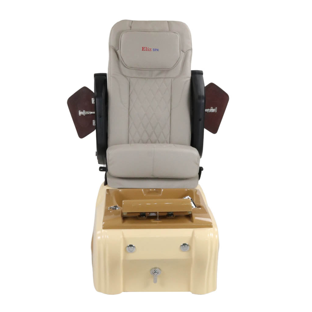 Pedicure Spa Chair - Expresso (Wood | Grey | Cream)