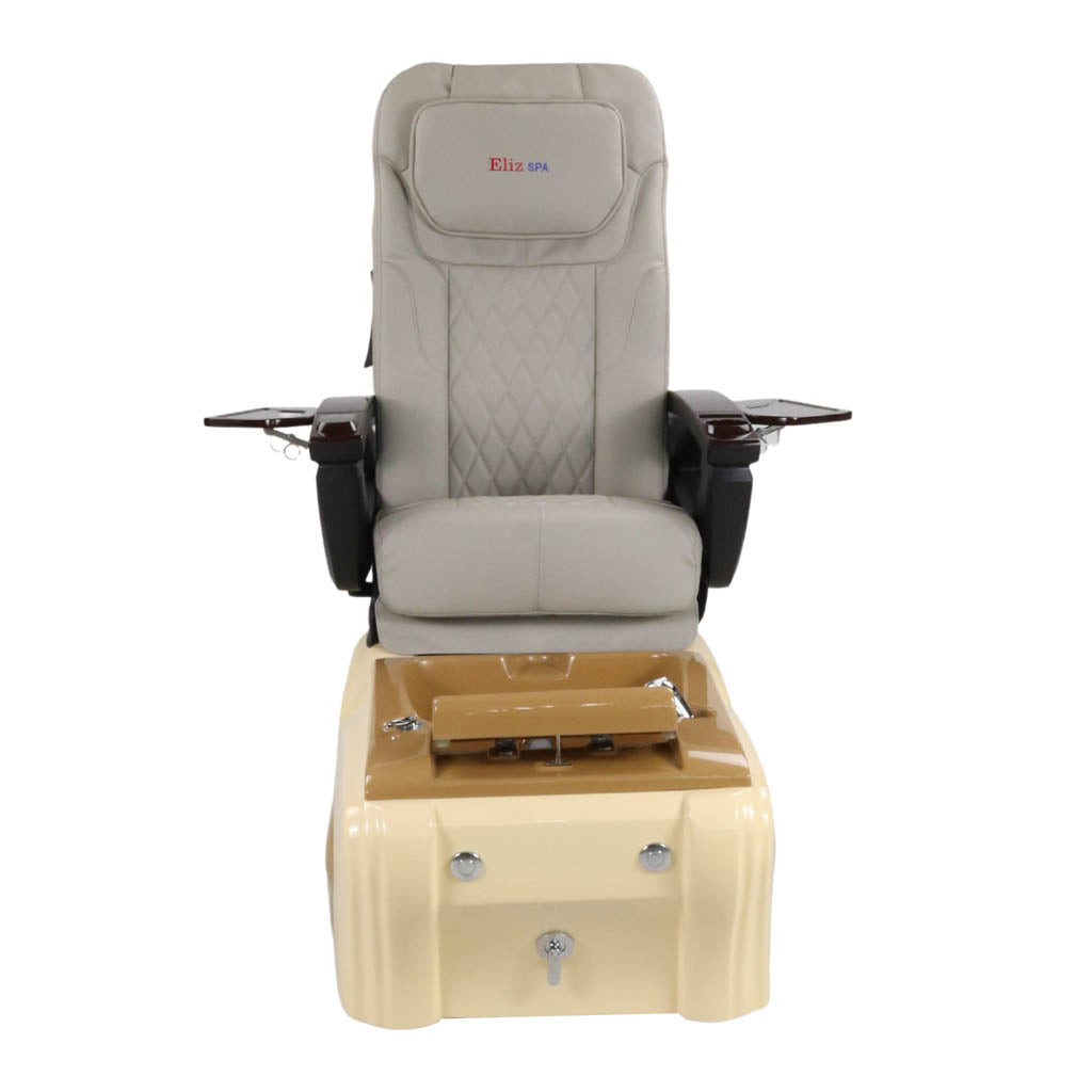 Pedicure Spa Chair - Expresso (Wood | Grey | Cream)