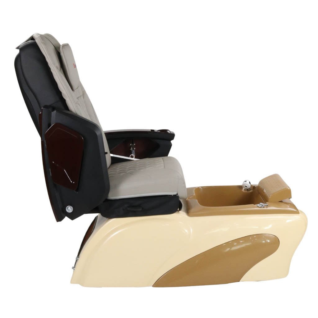 Pedicure Spa Chair - Expresso (Wood | Grey | Cream)