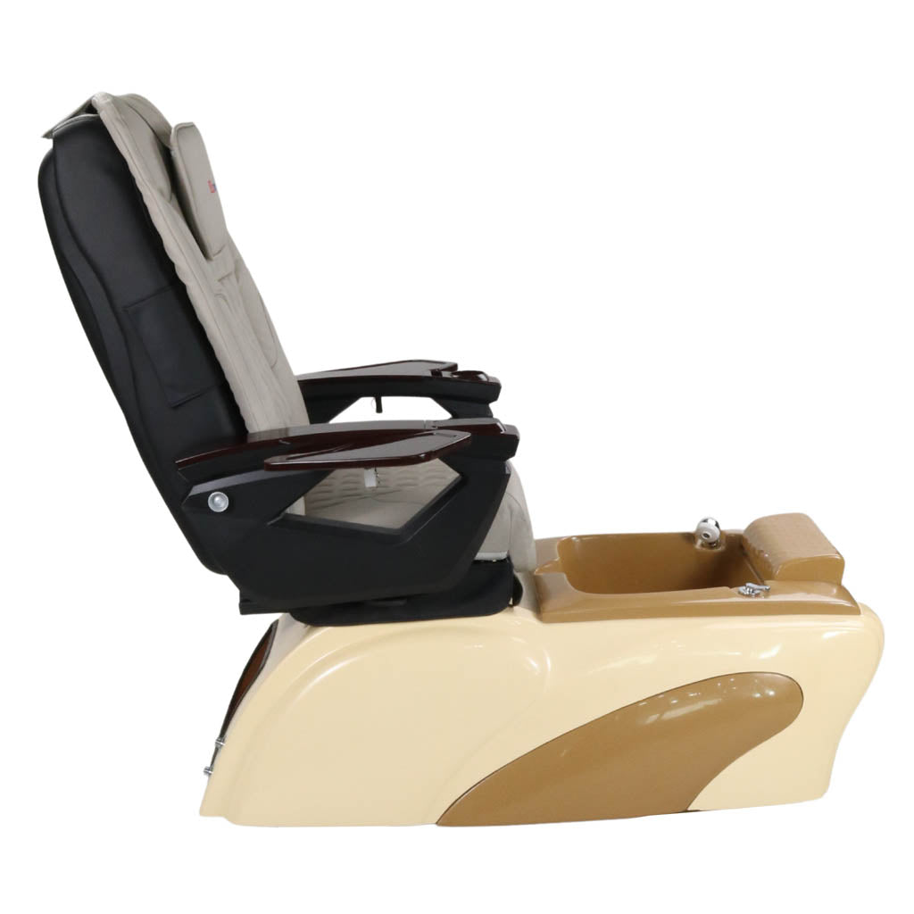 Pedicure Spa Chair - Expresso (Wood | Grey | Cream)
