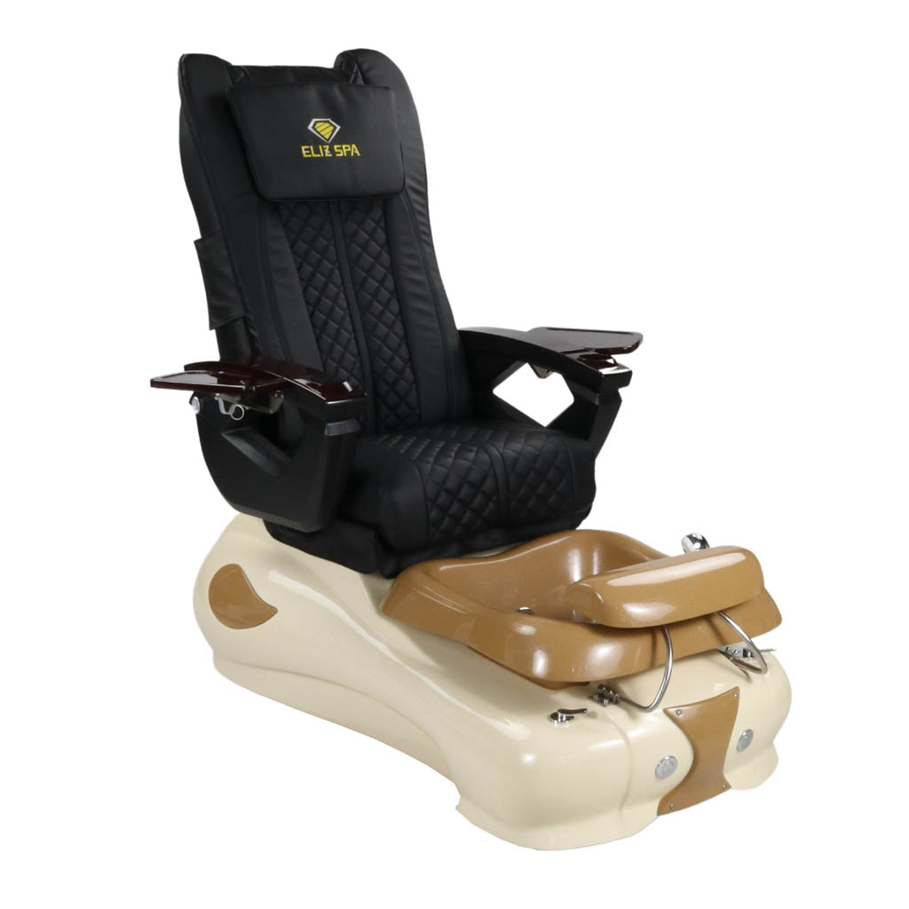 Pedicure Spa Chair - Expresso #2 (Wood | Black | Cream)