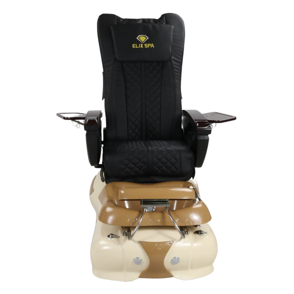 Pedicure Spa Chair - Expresso #2 (Wood | Black | Cream)