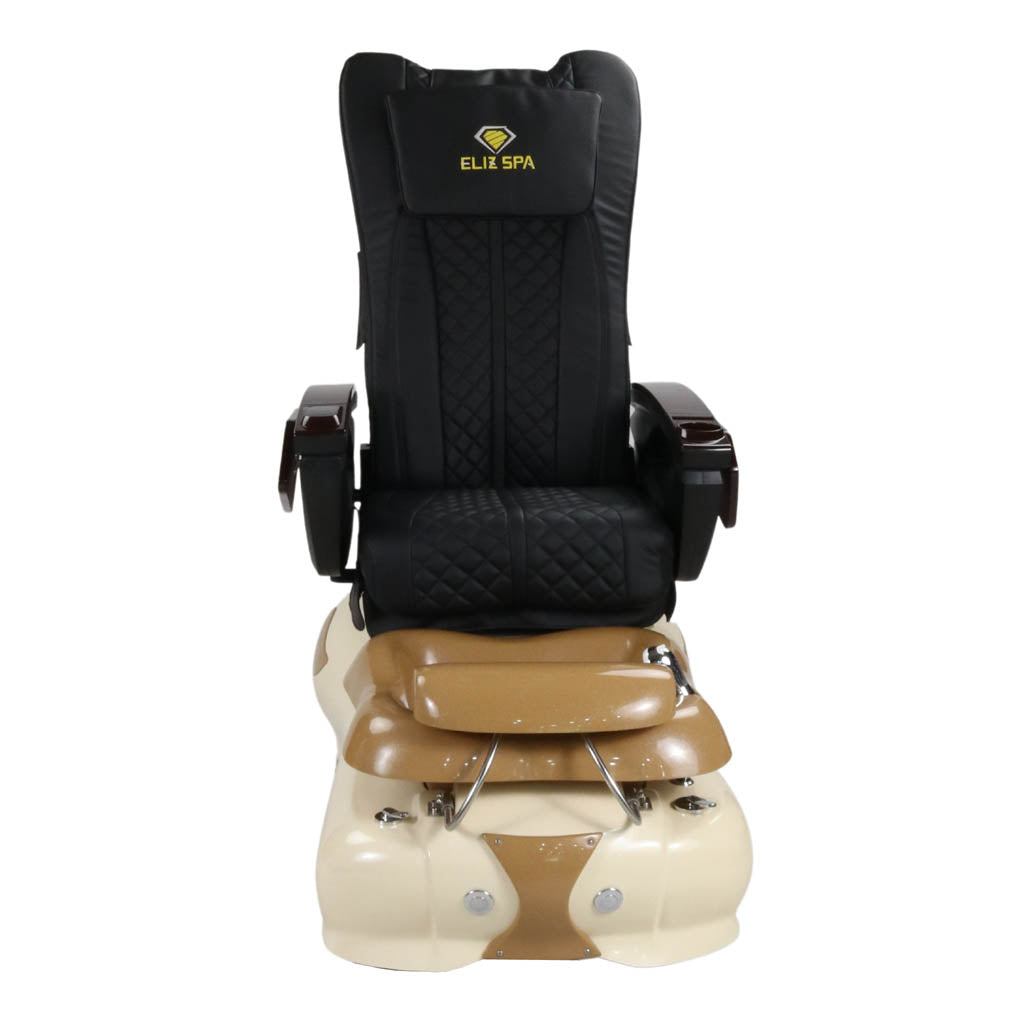 Pedicure Spa Chair - Expresso #2 (Wood | Black | Cream)