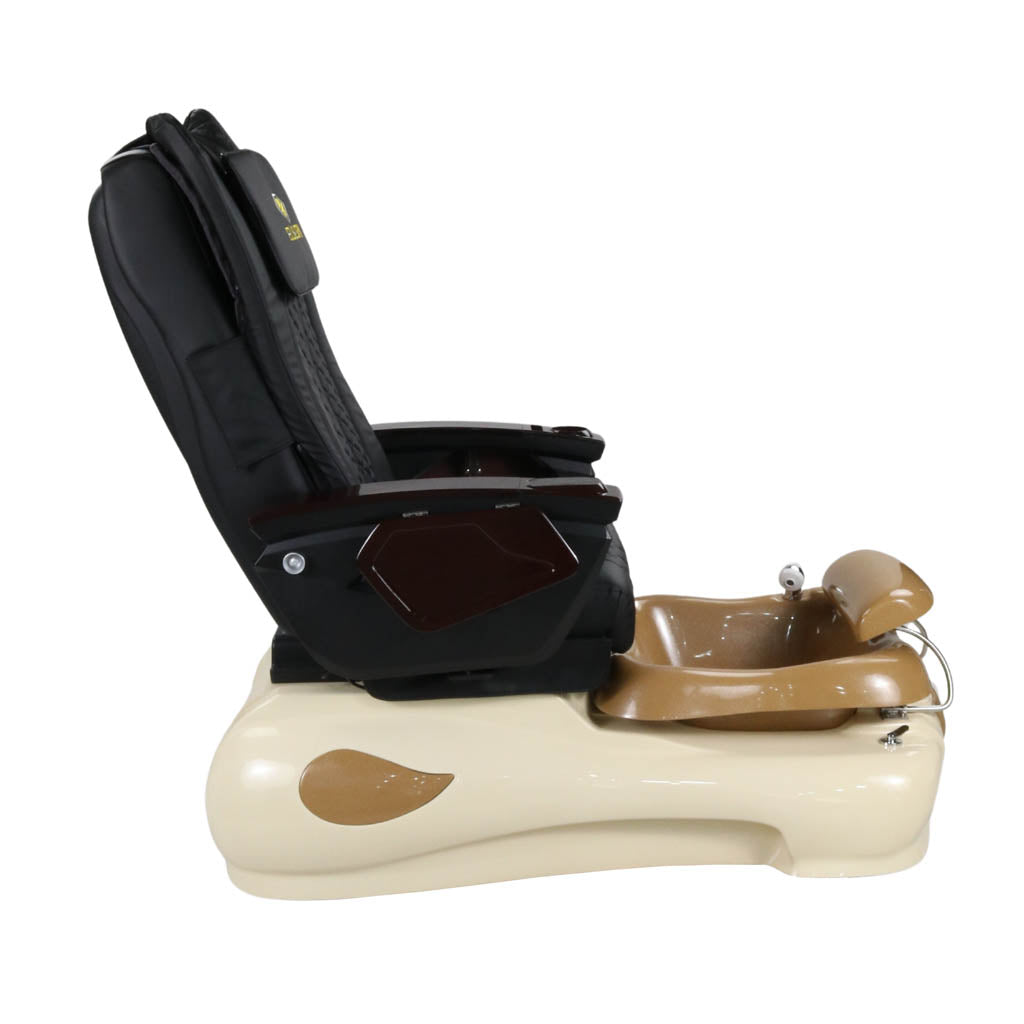 Pedicure Spa Chair - Expresso #2 (Wood | Black | Cream)