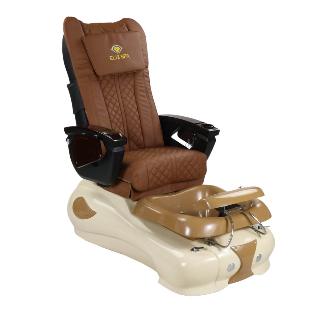 Pedicure Spa Chair - Expresso #2 (Wood | Cappuccino | Cream)