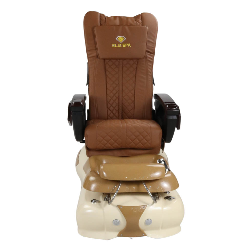 Pedicure Spa Chair - Expresso #2 (Wood | Cappuccino | Cream)