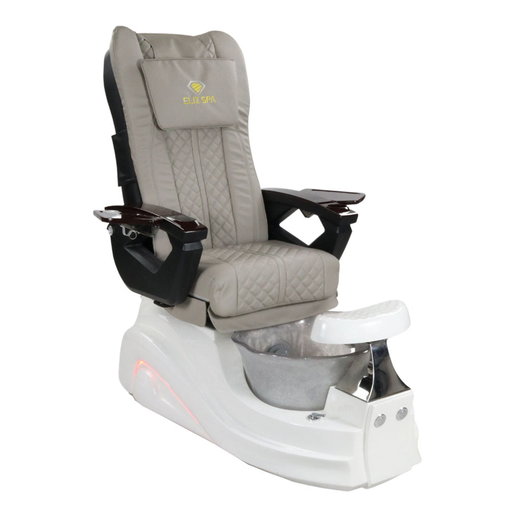 Pedicure Spa Chair - Frost (Wood | Light Grey | White)