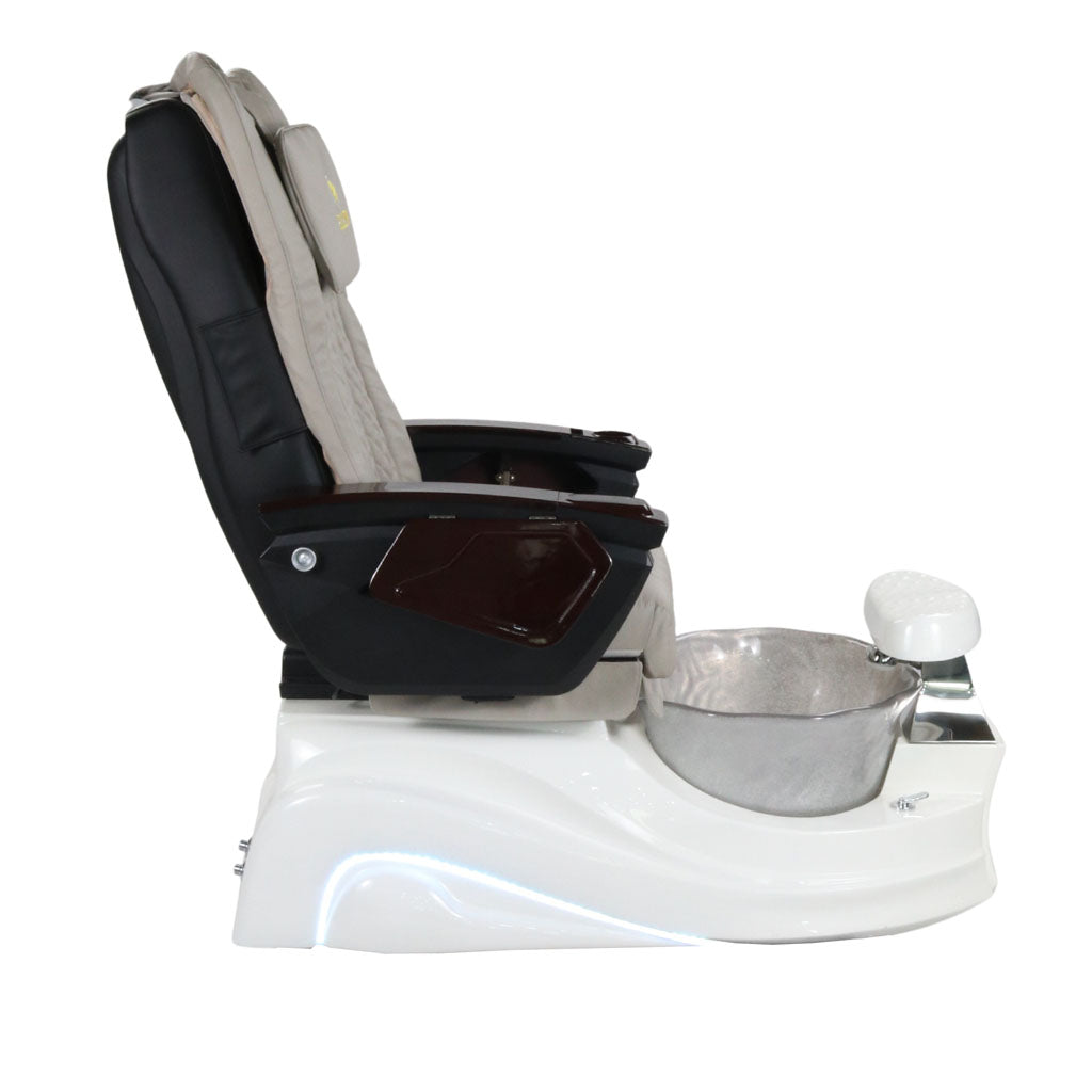 Pedicure Spa Chair - Frost (Wood | Light Grey | White)