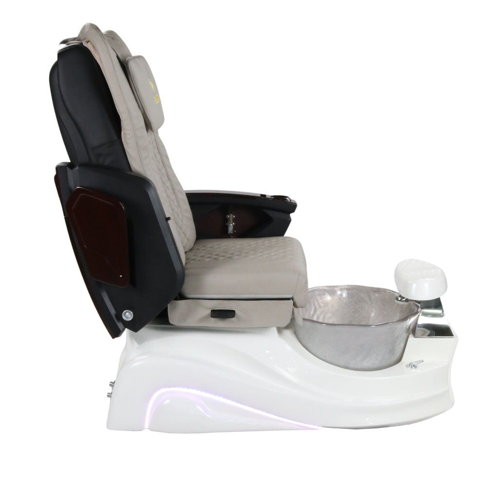 Pedicure Spa Chair - Frost (Wood | Light Grey | White)