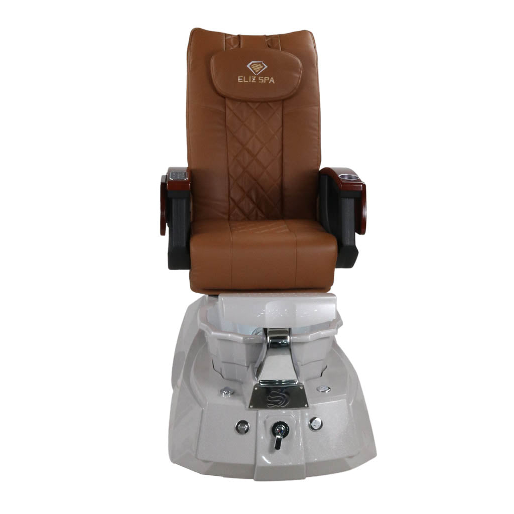 Pedicure Spa Chair - Luna (Wood | Cappuccino | Grey )