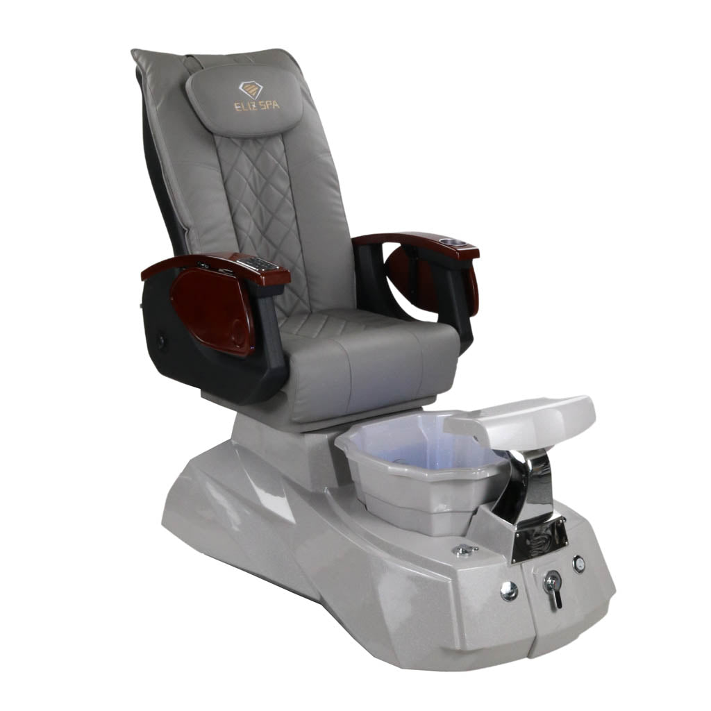 Pedicure Spa Chair - Luna (Wood | Grey | Grey )