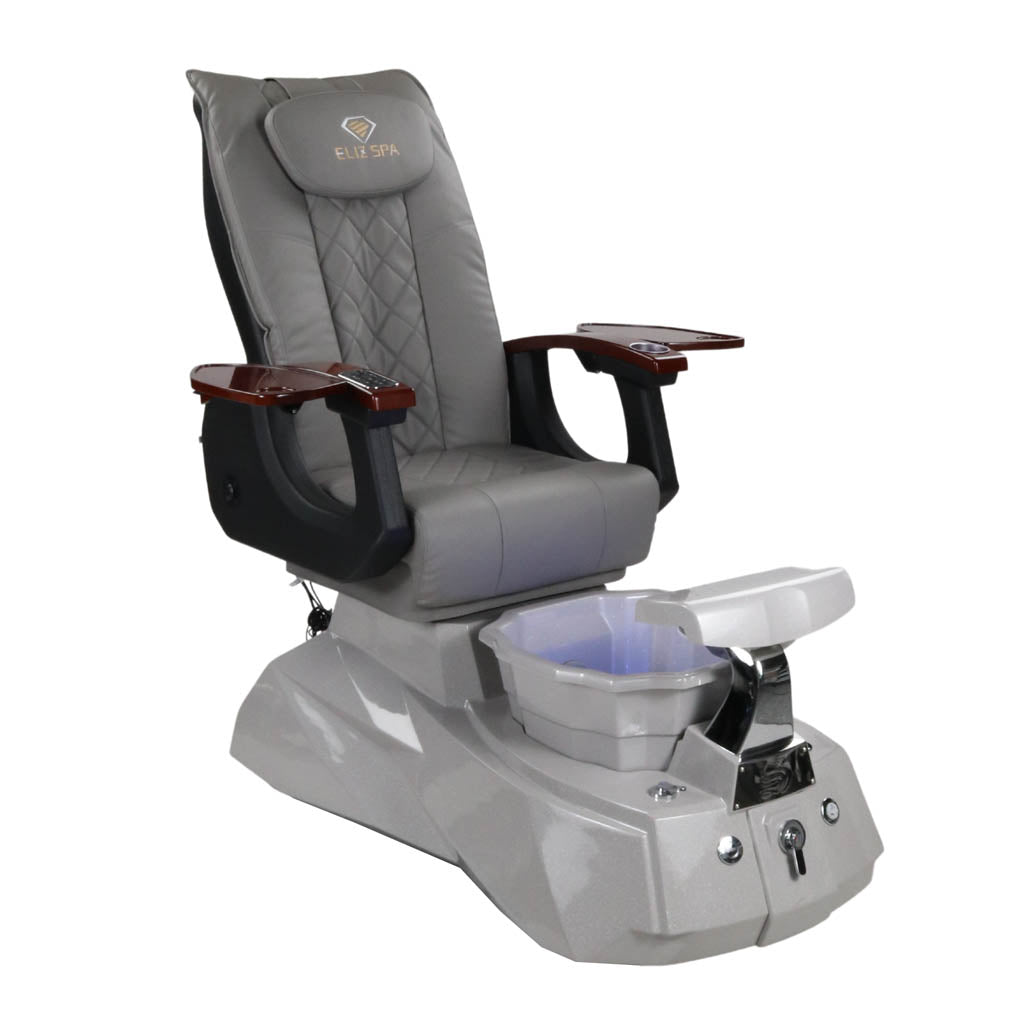 Pedicure Spa Chair - Luna (Wood | Grey | Grey )
