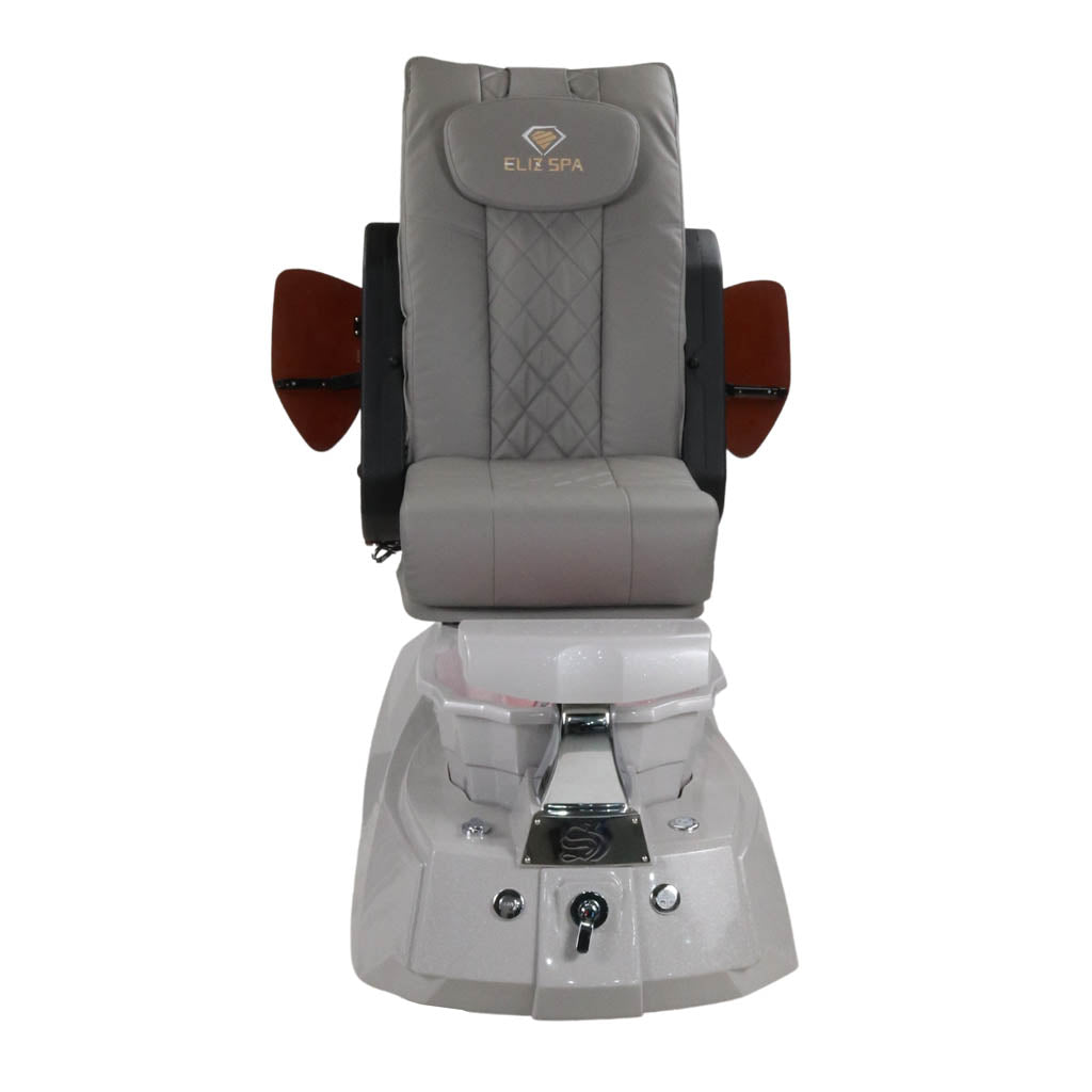 Pedicure Spa Chair - Luna (Wood | Grey | Grey )