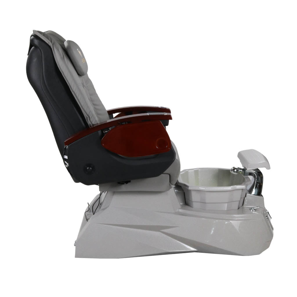 Pedicure Spa Chair - Luna (Wood | Grey | Grey )