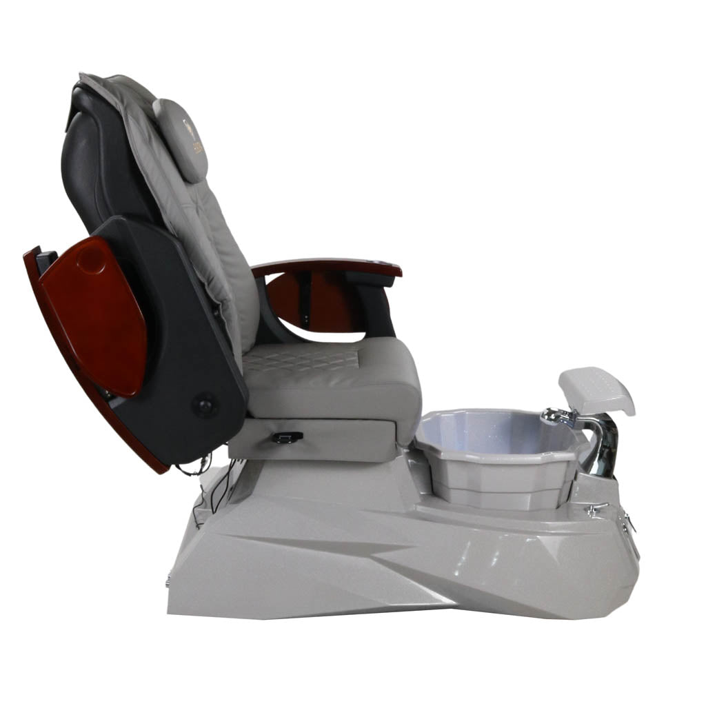 Pedicure Spa Chair - Luna (Wood | Grey | Grey )