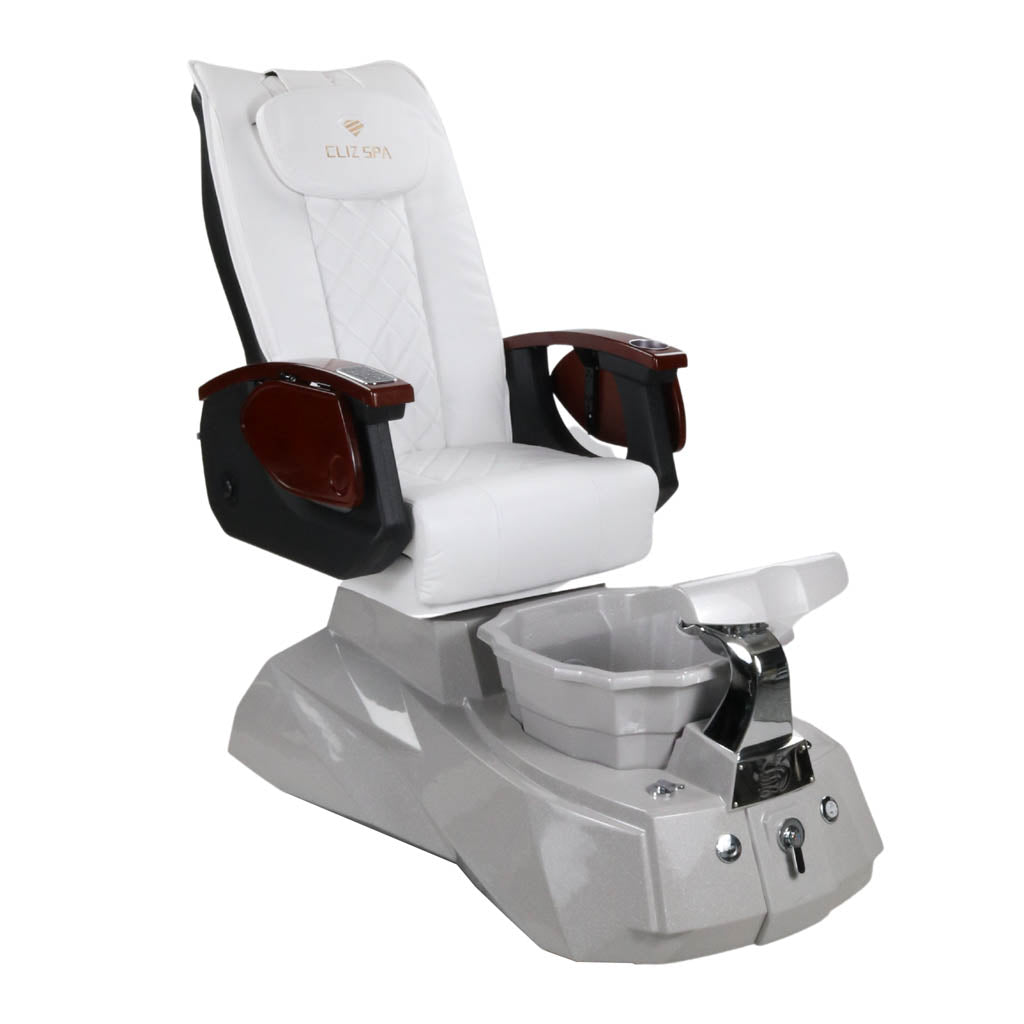 Pedicure Spa Chair - Luna (Wood | White | Grey )