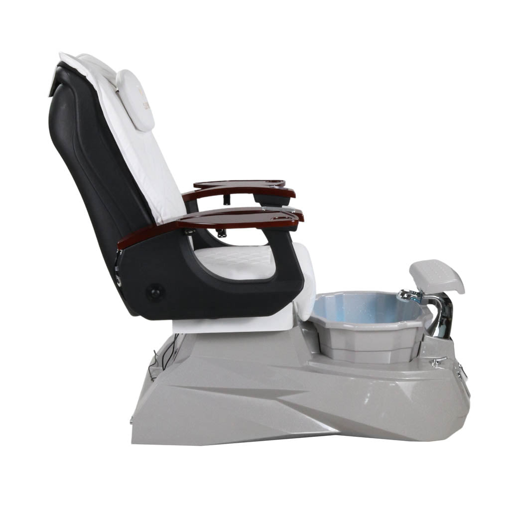 Pedicure Spa Chair - Luna (Wood | White | Grey )