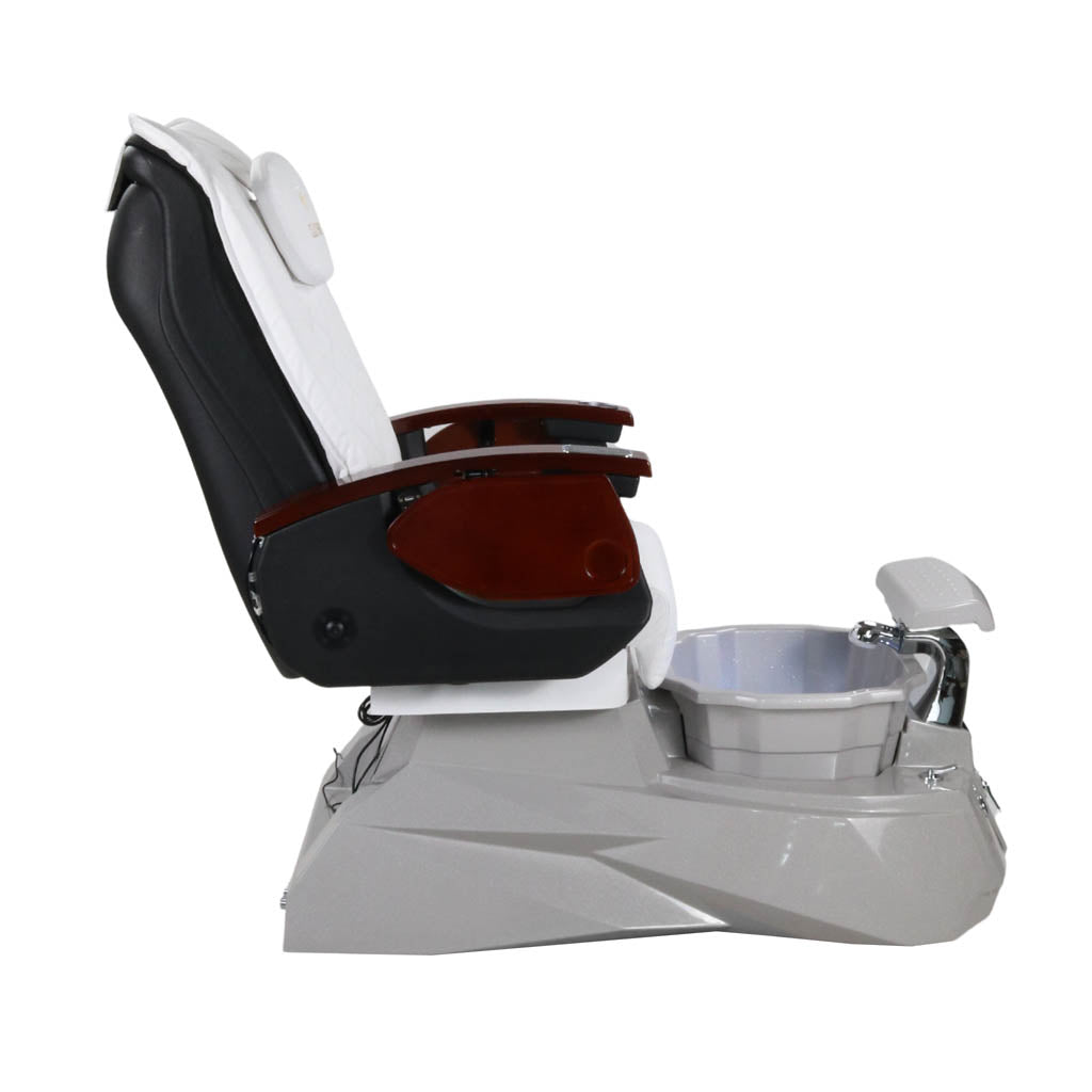 Pedicure Spa Chair - Luna (Wood | White | Grey )