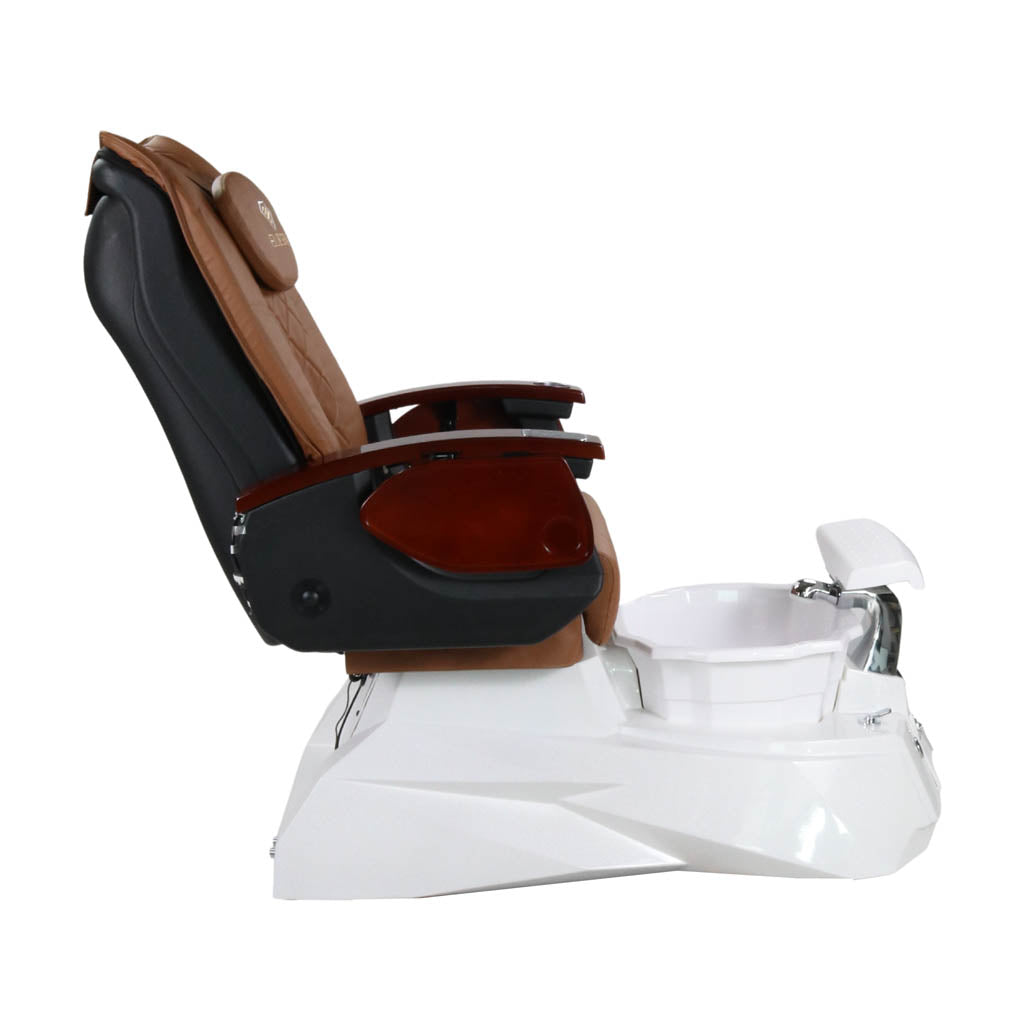 Pedicure Spa Chair - Luna (Wood | Cappuccino | White)
