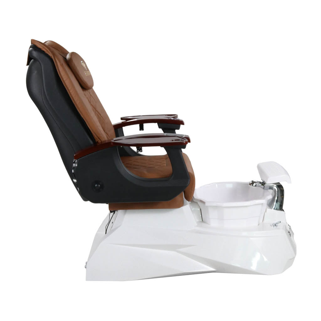 Pedicure Spa Chair - Luna (Wood | Cappuccino | White)