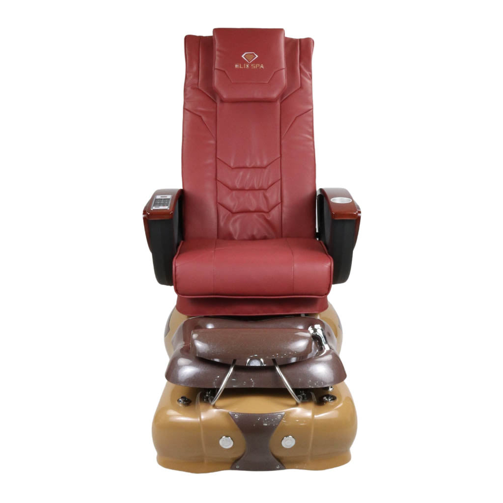 Pedicure Spa Chair - Mocha (Wood | Burgundy | Brown)