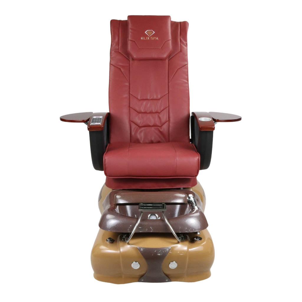 Pedicure Spa Chair - Mocha (Wood | Burgundy | Brown)