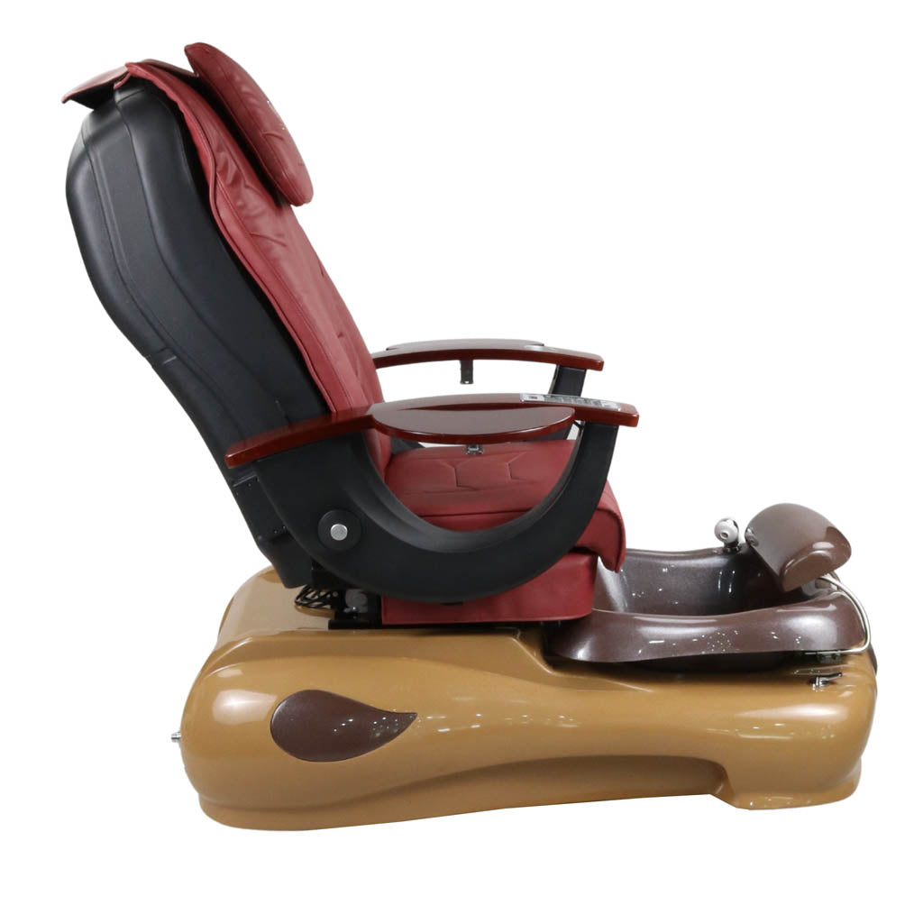 Pedicure Spa Chair - Mocha (Wood | Burgundy | Brown)