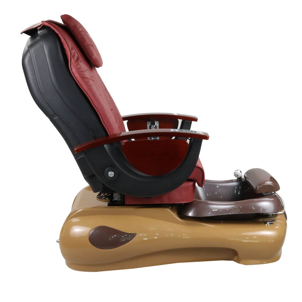 Pedicure Spa Chair - Mocha (Wood | Burgundy | Brown)