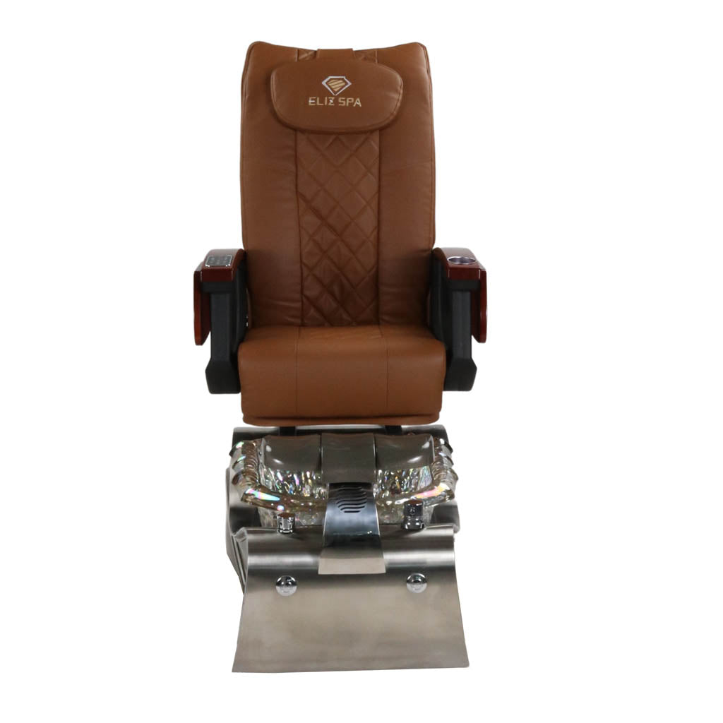 Pedicure Spa Chair - Nimbus (Wood | Cappuccino | Silver)