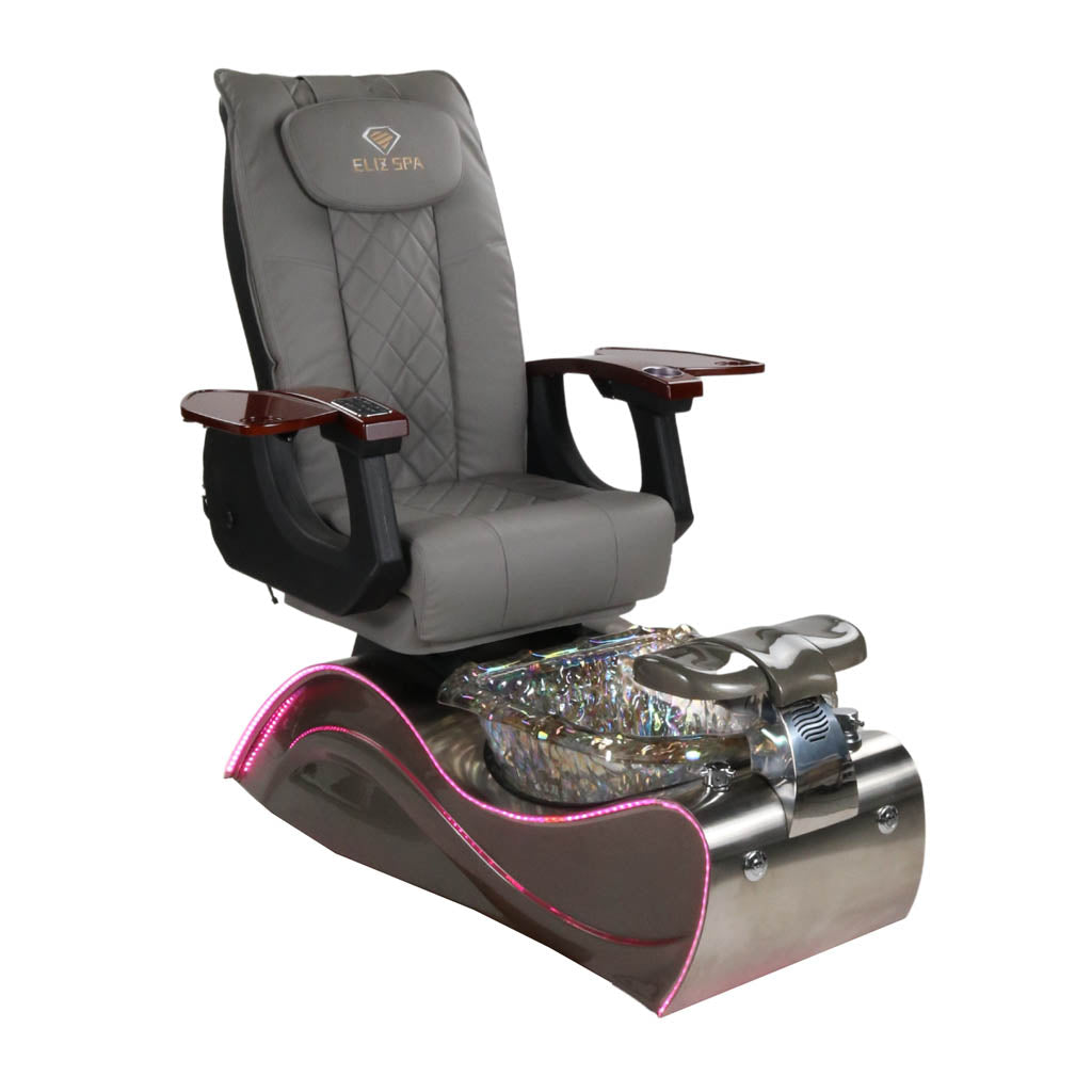 Pedicure Spa Chair - Nimbus (Wood | Grey | Silver)