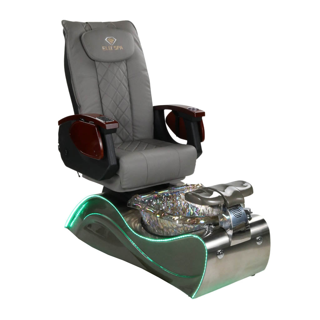Pedicure Spa Chair - Nimbus (Wood | Grey | Silver)