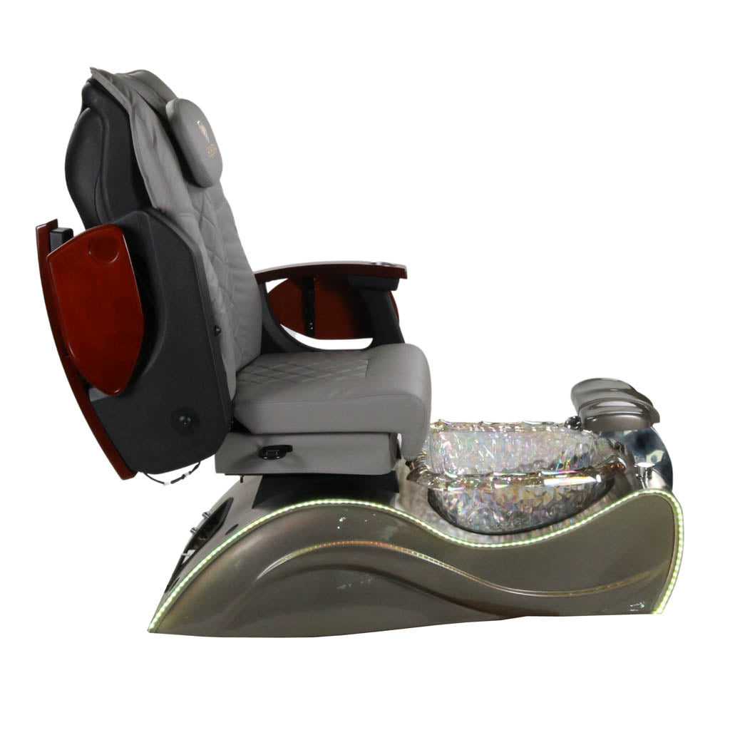 Pedicure Spa Chair - Nimbus (Wood | Grey | Silver)